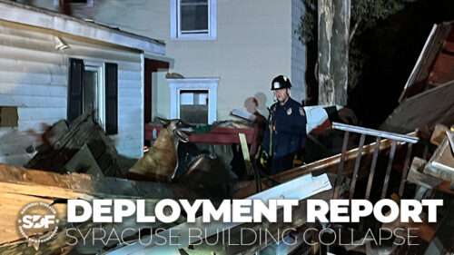 Two SDF-trained Search Teams Search Wreckage of Syracuse House Explosion